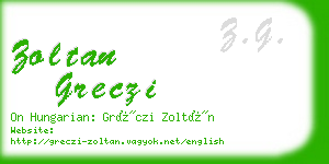 zoltan greczi business card